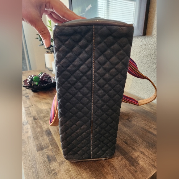 La Reina Classic Tote Consuela Embroidered Black Bag - Out Of Stock - Picture 5 of 6